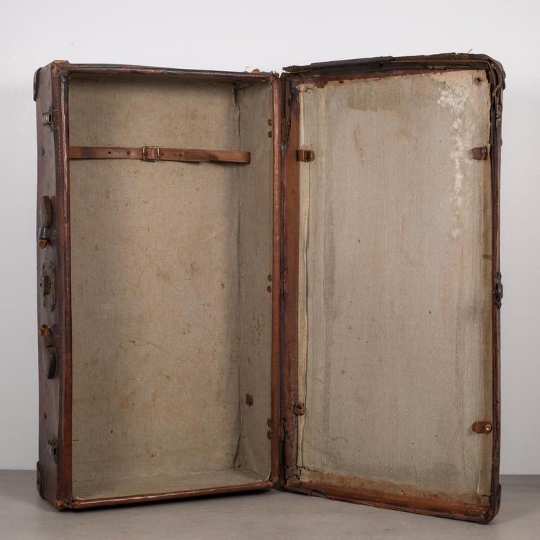 Antique Leather Luggage, circa 1940s For Sale at 1stdibs