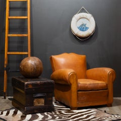 Balón medicinal antiguo de cuero c.1930