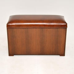 Antique Leather Ottoman Trunk