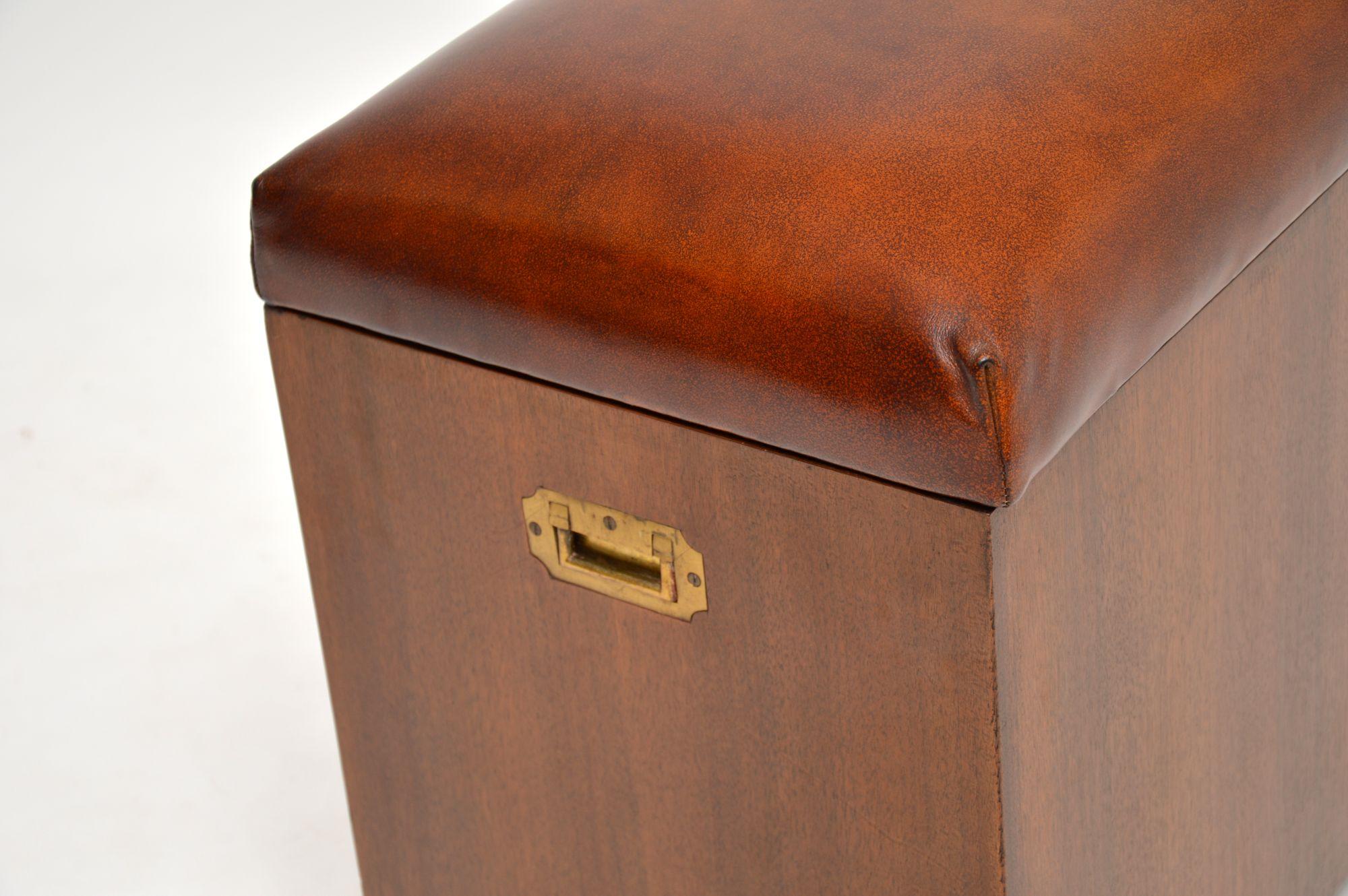 Antique Leather Ottoman Trunk 1