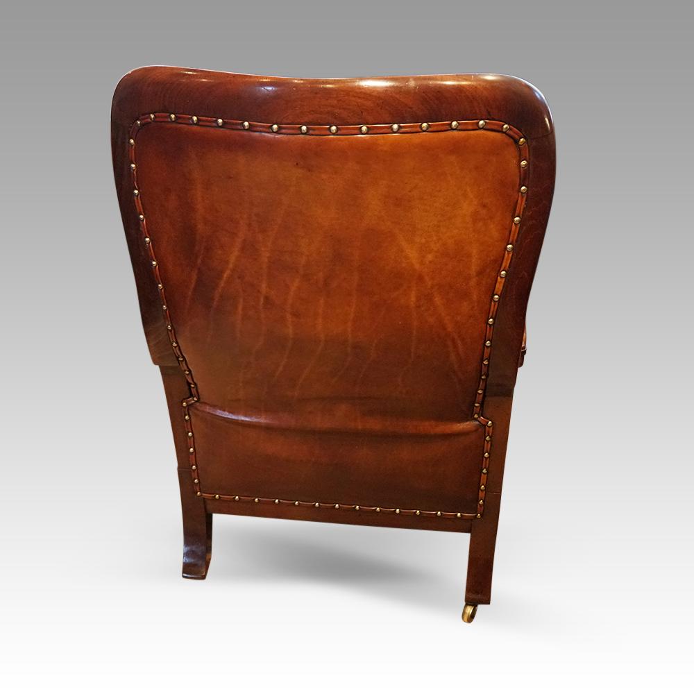 antique wooden recliner chair