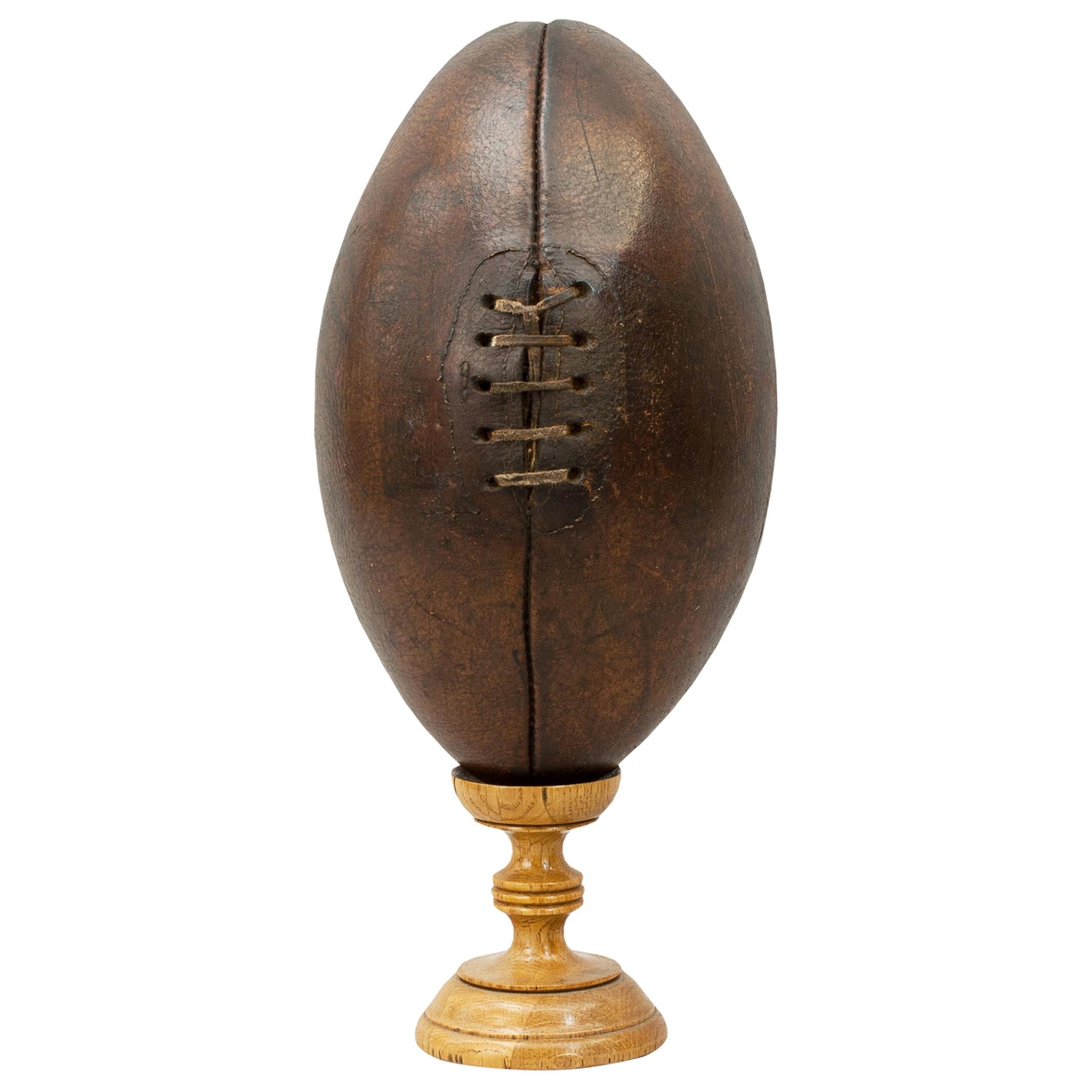 Antique Leather Rugby Ball, Childs Rugby Ball