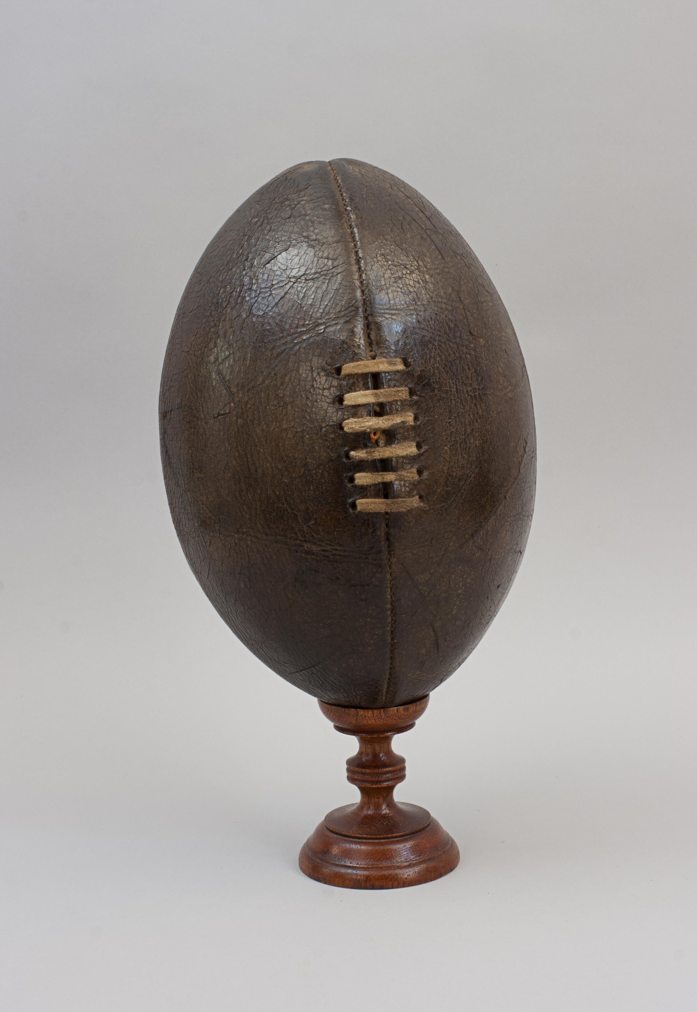 Antique Leather Rugby Ball, Foot Ball. 1