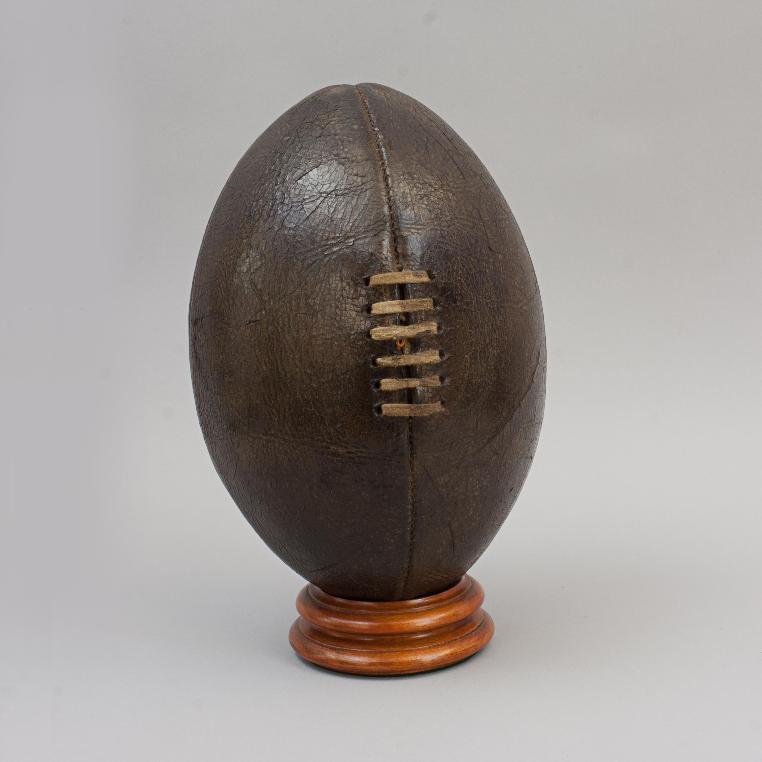 Antique Leather Rugby Ball, Foot Ball. 2