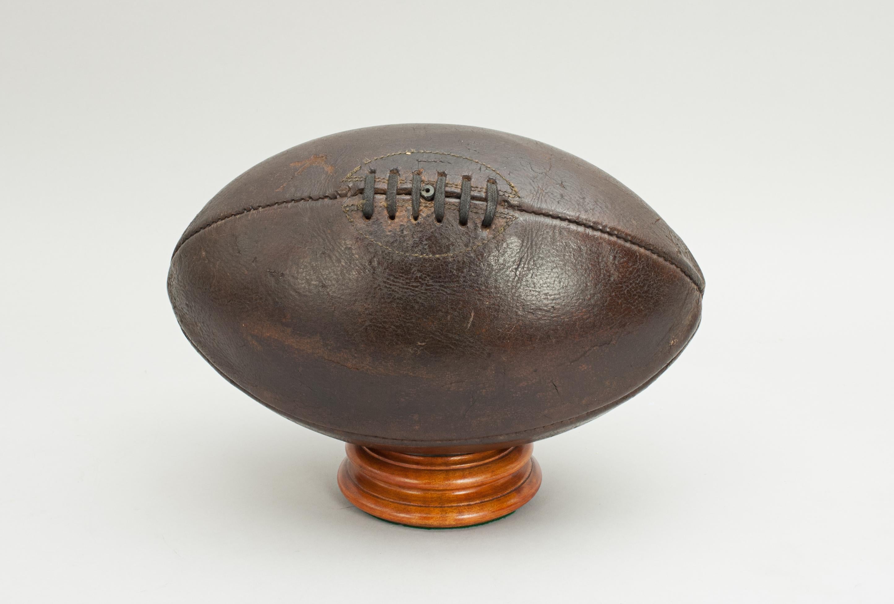 antique leather football