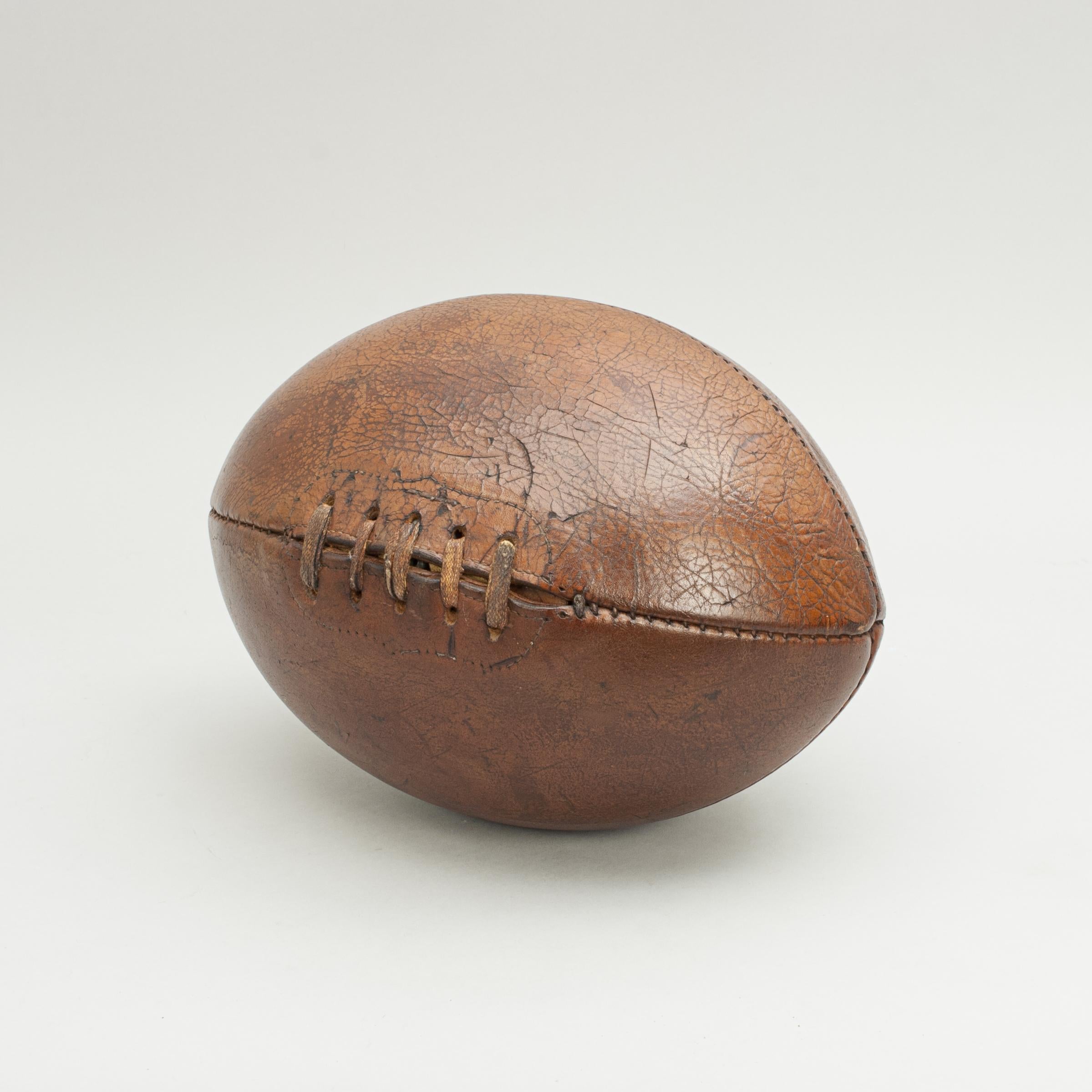 Early 20th Century Antique Leather Rugby Ball