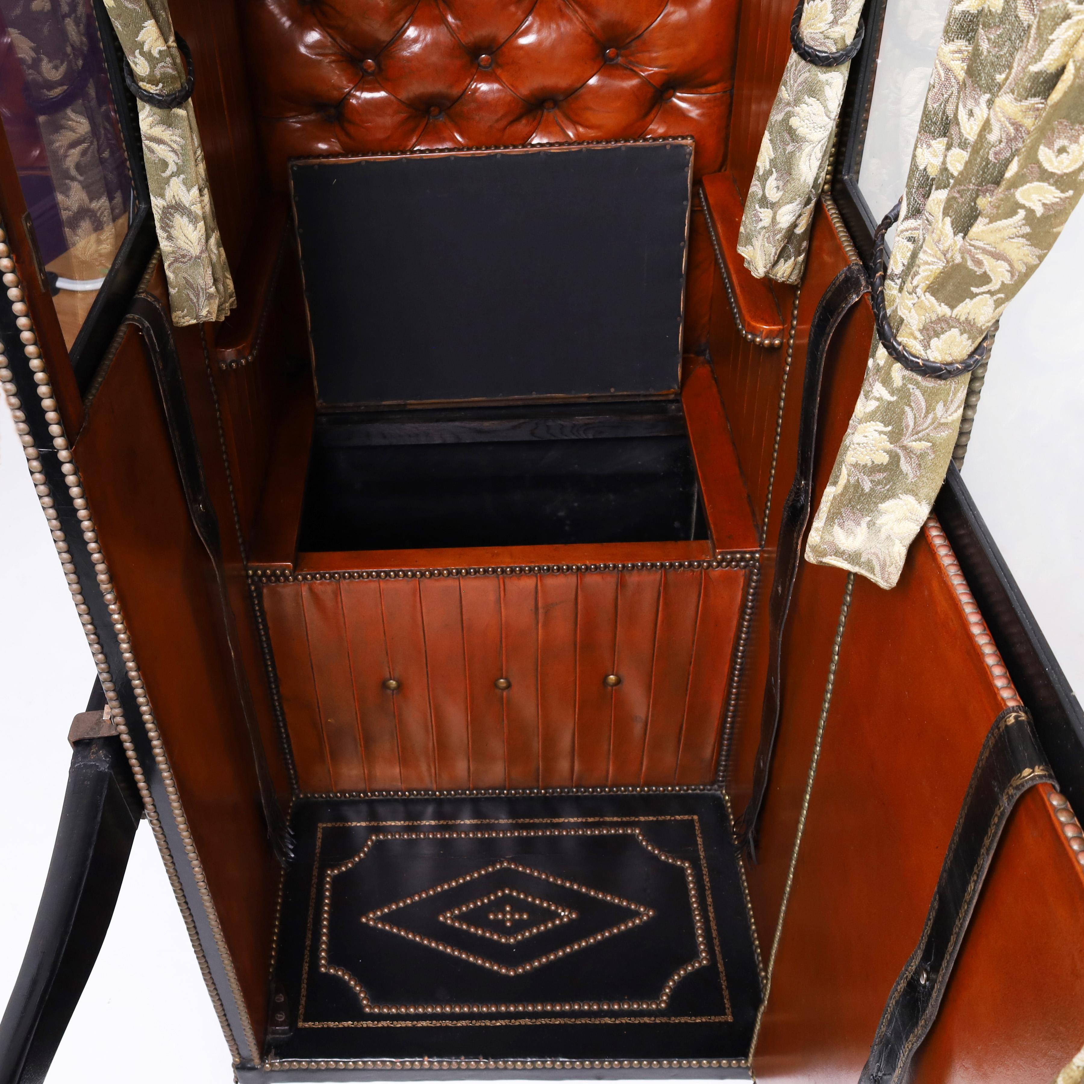 Antique Leather Sedan Chair 2