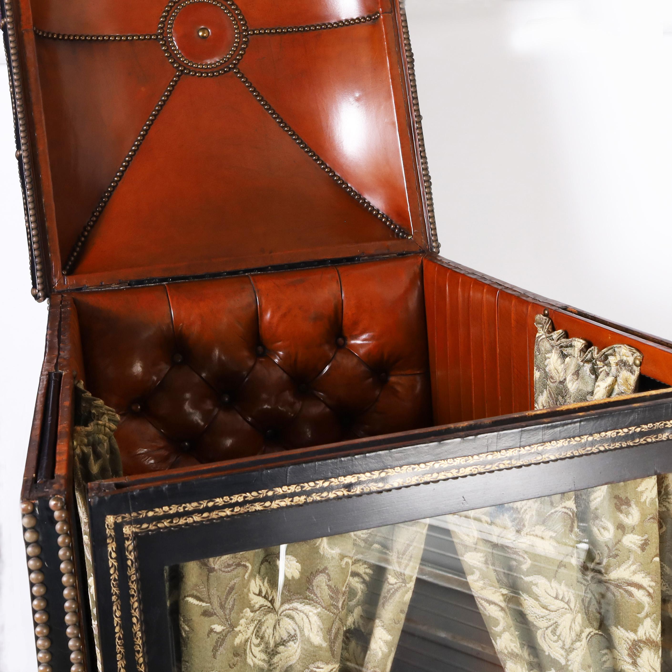 19th Century Antique Leather Sedan Chair
