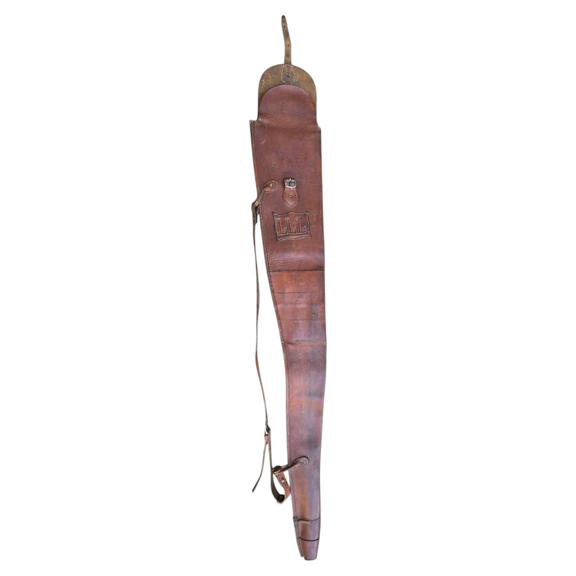 Antique Leather Shotgun Case, Early 20th Century, circa 1900