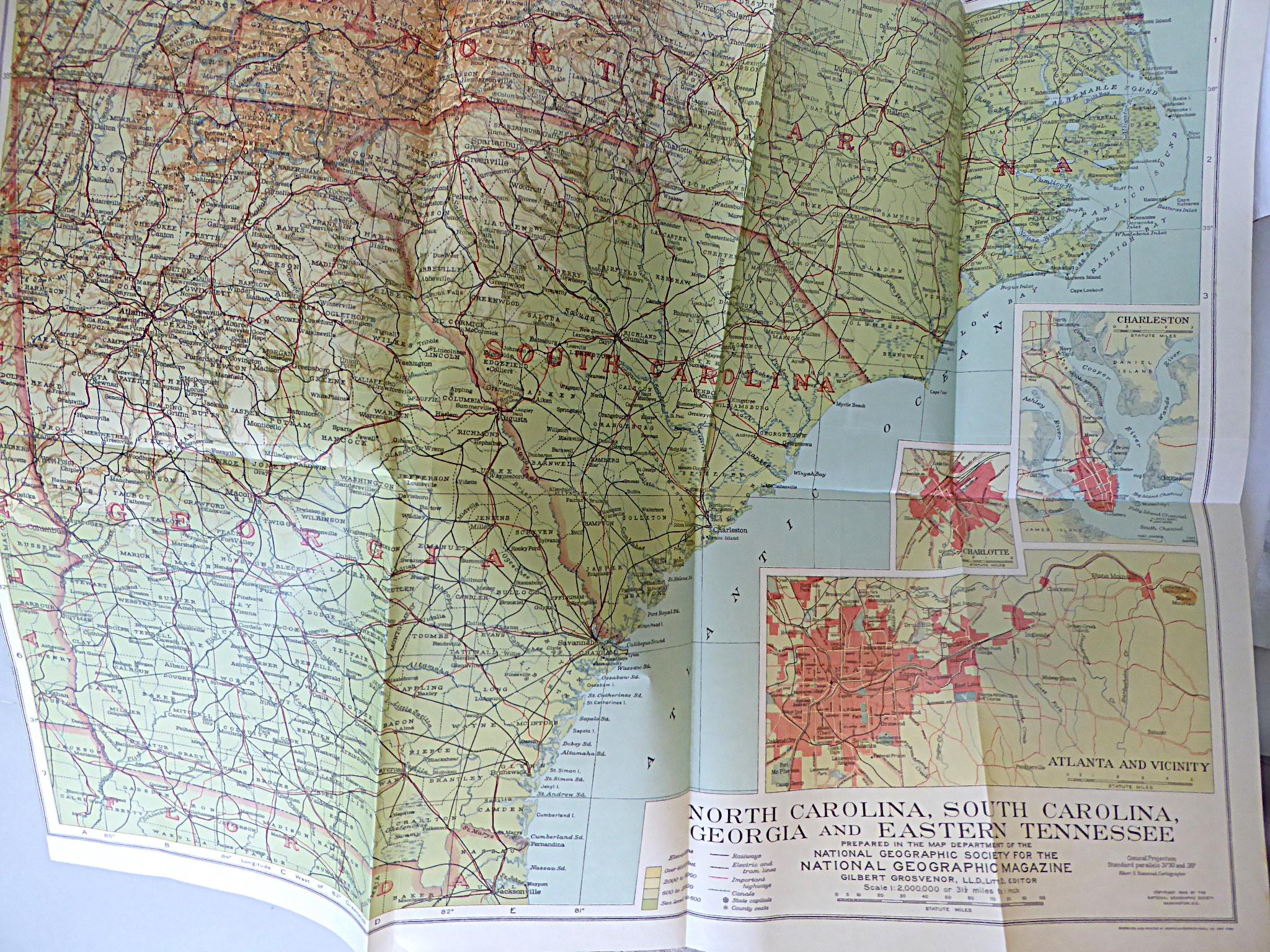 Lomo de cuero antiguo 6 volúmenes Revista National Geographic 1924 1925 y 1926 en venta 6