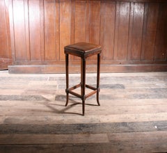 Antique Leather Tall Stool