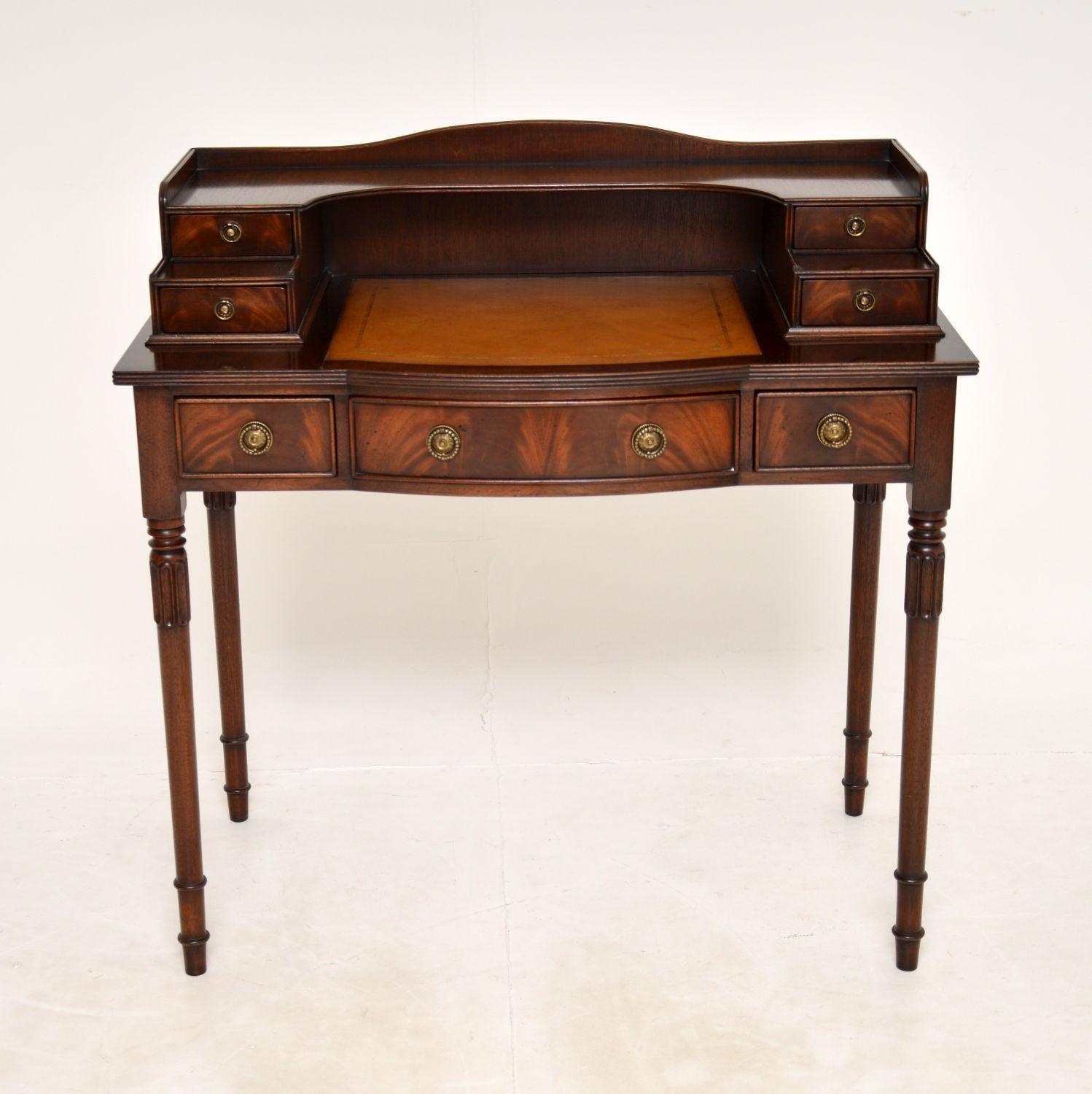 antique leather top writing desk