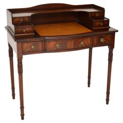 Antique Leather Top Bonheur Du Jour Writing Table / Desk