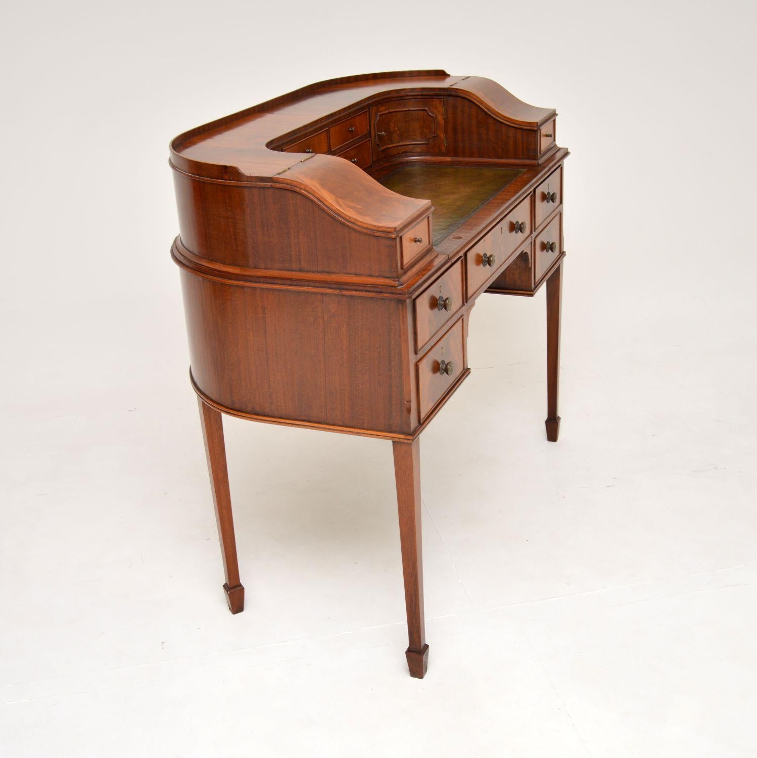 Sheraton Antique Leather Top Carlton House Desk