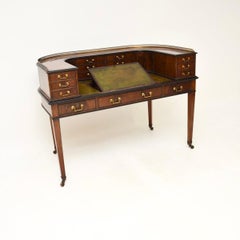 Antique Leather Top Carlton House Desk