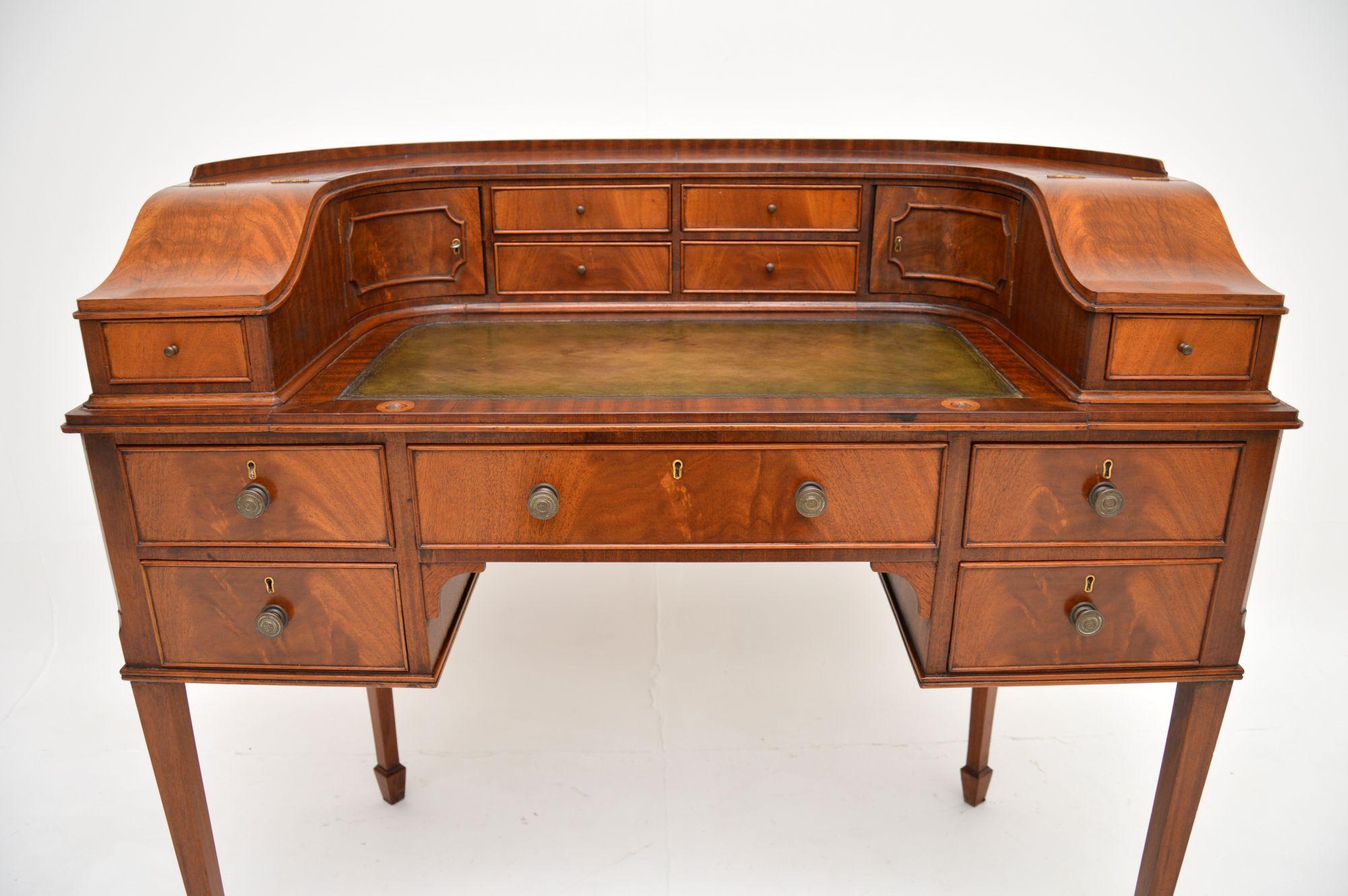 Antique Leather Top Carlton House Desk 1