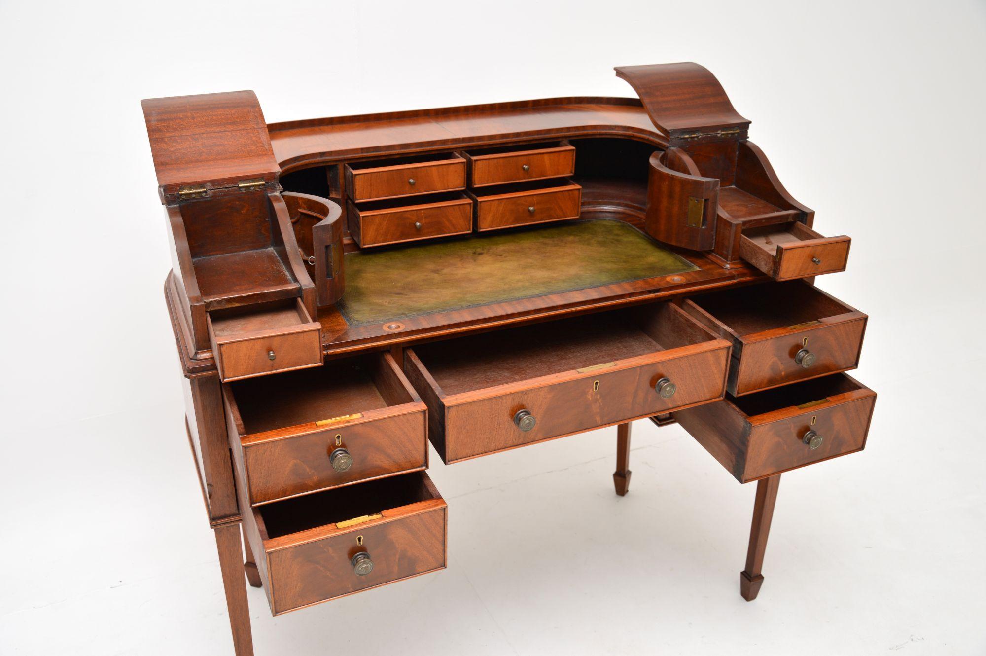 Antique Leather Top Carlton House Desk 3