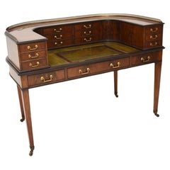 Antique Leather Top Carlton House Desk