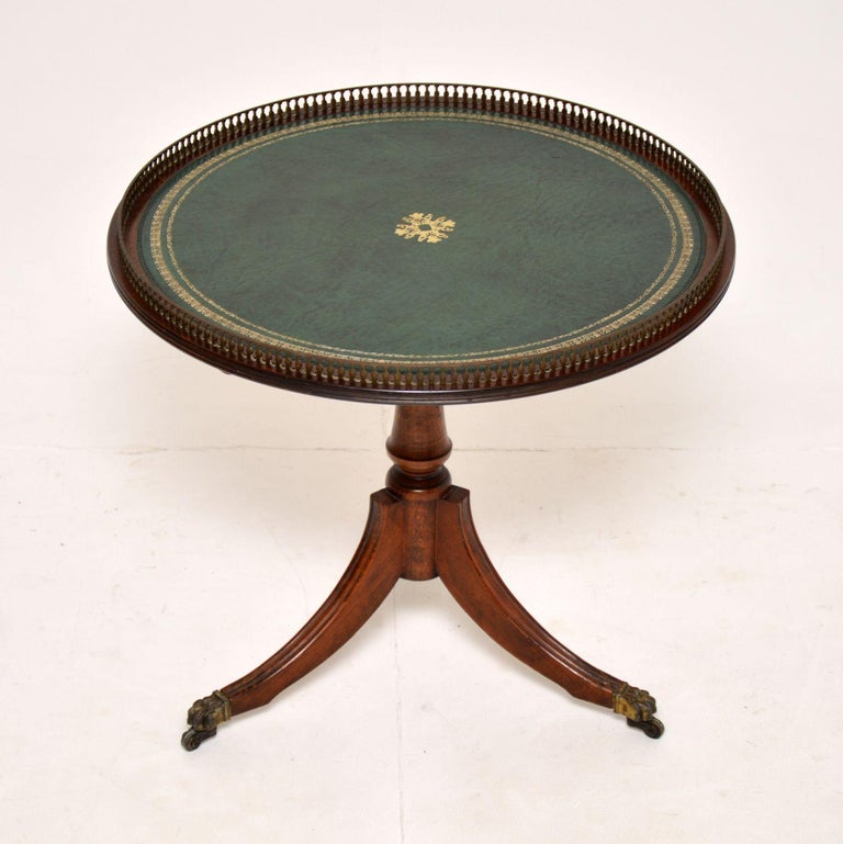 Antique Leather Top Coffee Table at 1stDibs