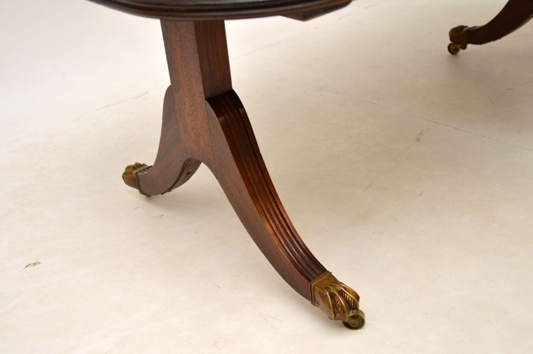 Antique Leather Top Coffee Table For Sale 1