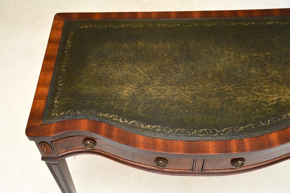 Antique Leather Top Desk / Console Table 1