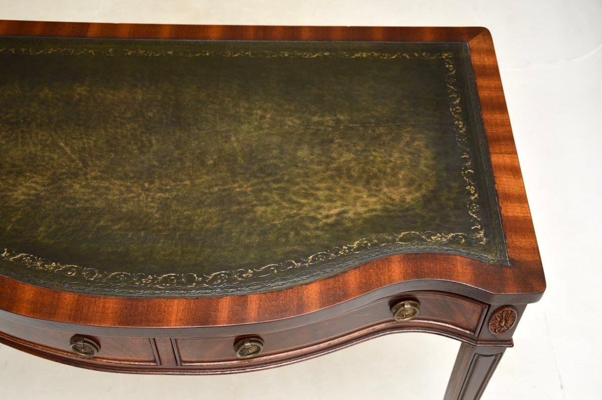 Antique Leather Top Desk / Console Table 2