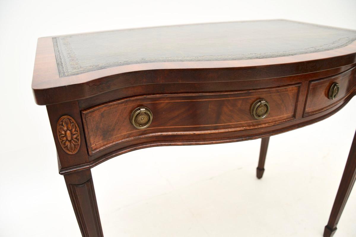 Antique Leather Top Desk / Console Table 3