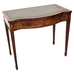 Retro Leather Top Desk / Console Table