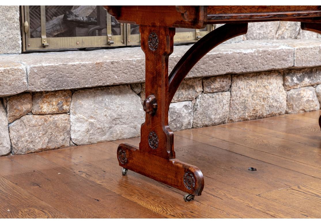 Antique Leather Top Desk 4