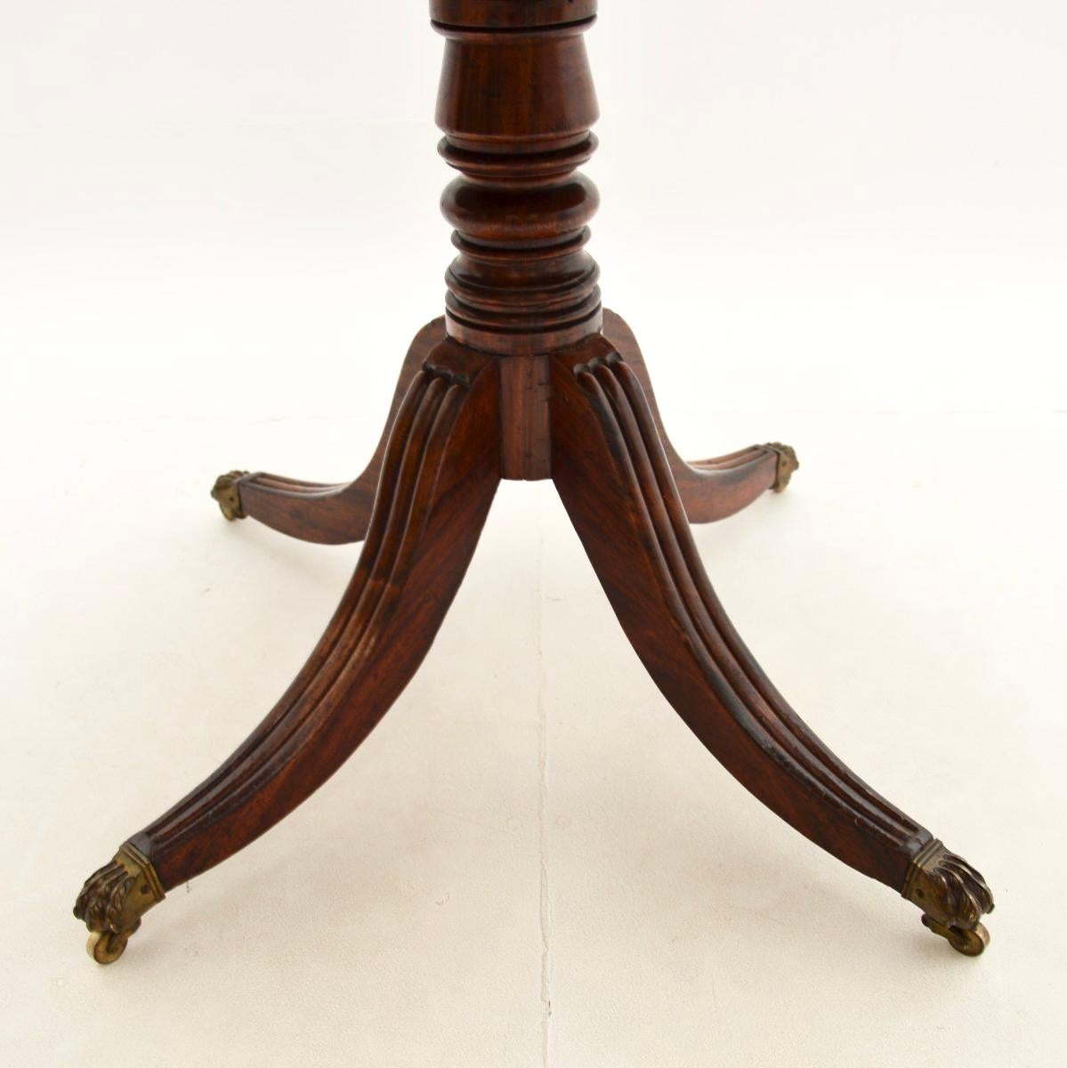 Antique Leather Top Drum Table 4