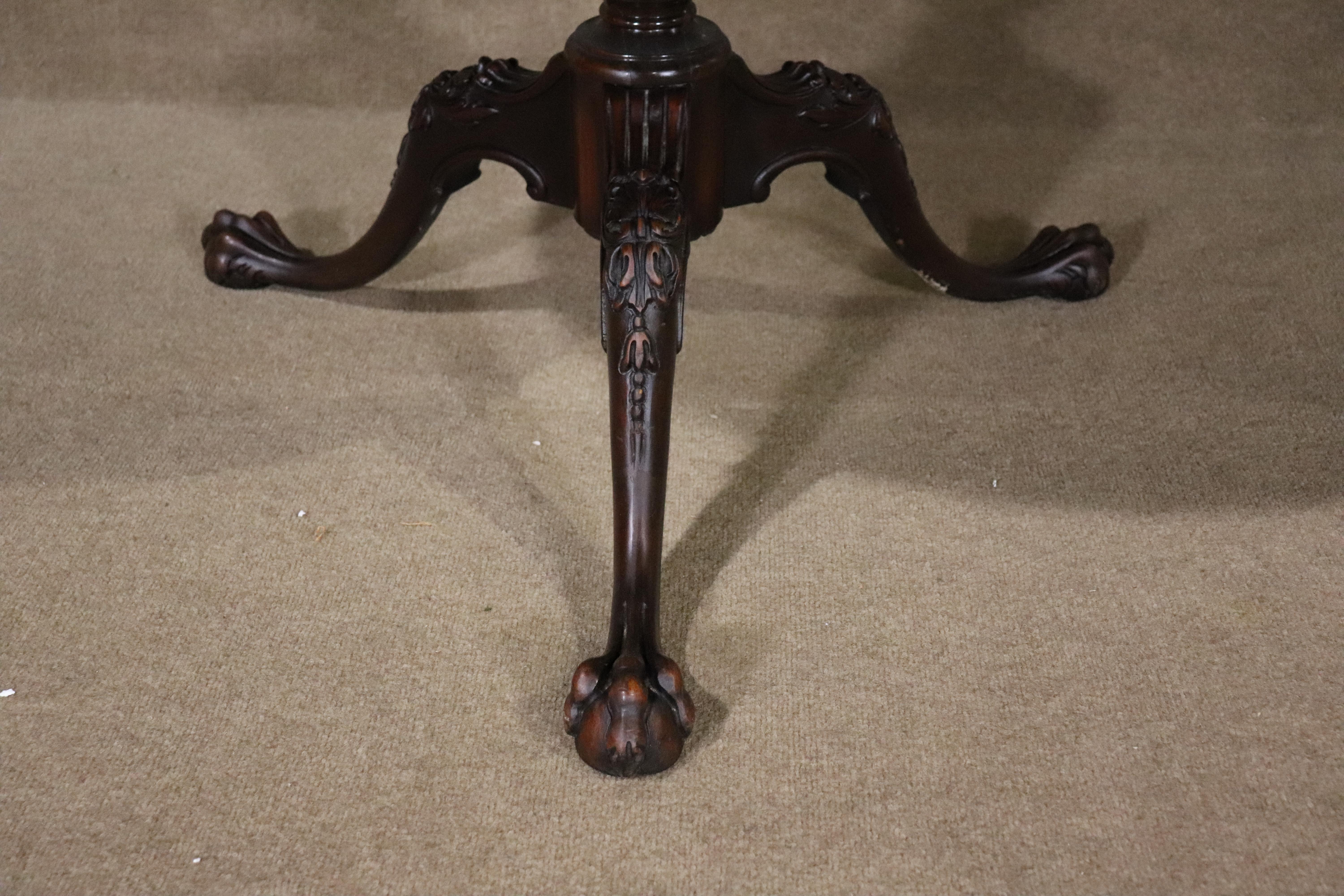 antique drum table with leather top