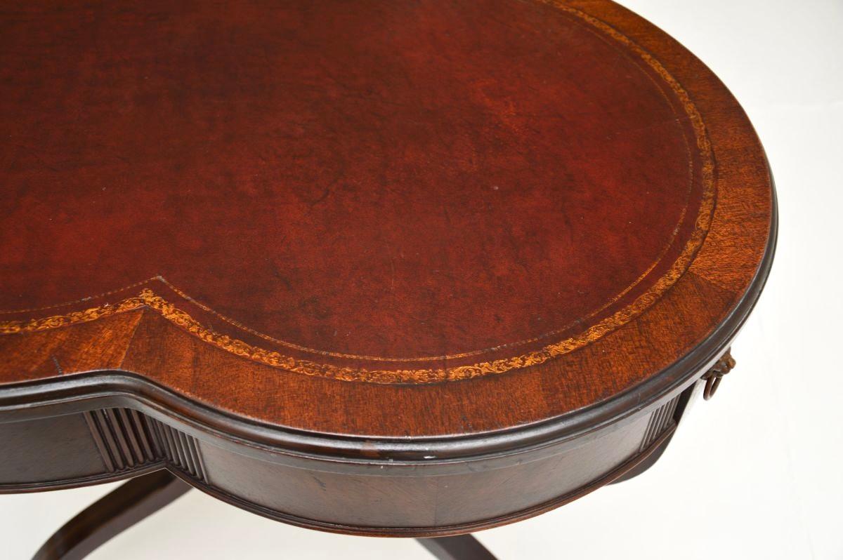 Antique Leather Top Regency Style Occasional Table In Good Condition In London, GB