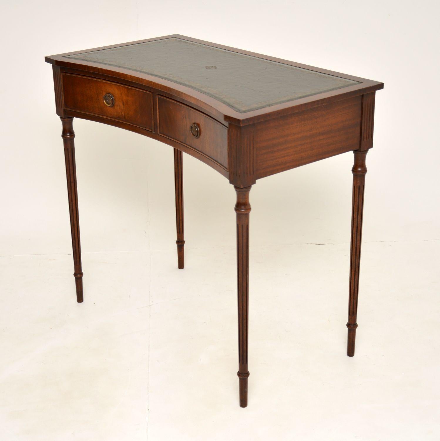 Regency Antique Leather Top Writing Table / Desk