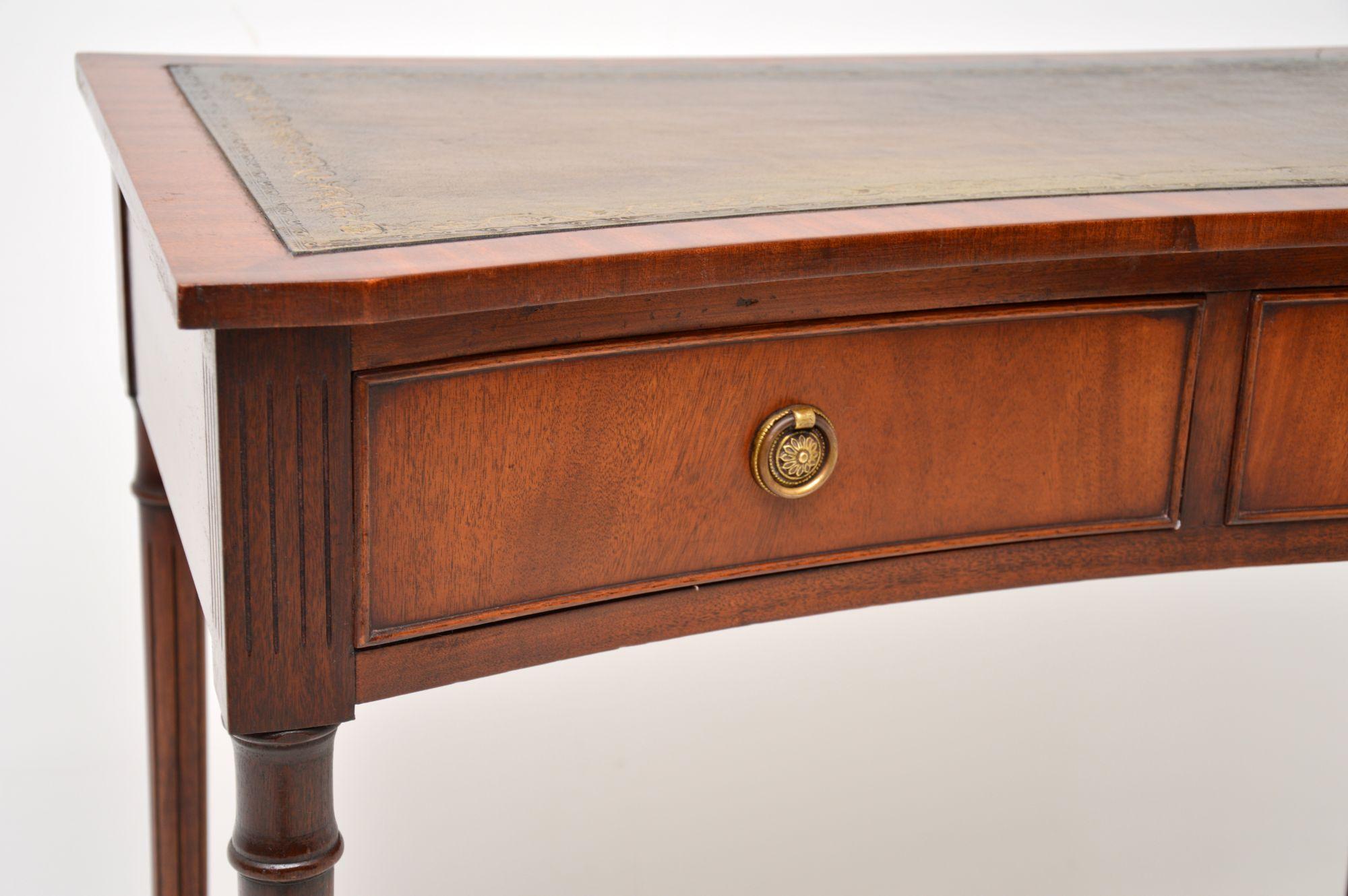 Regency Antique Leather Top Writing Table / Desk