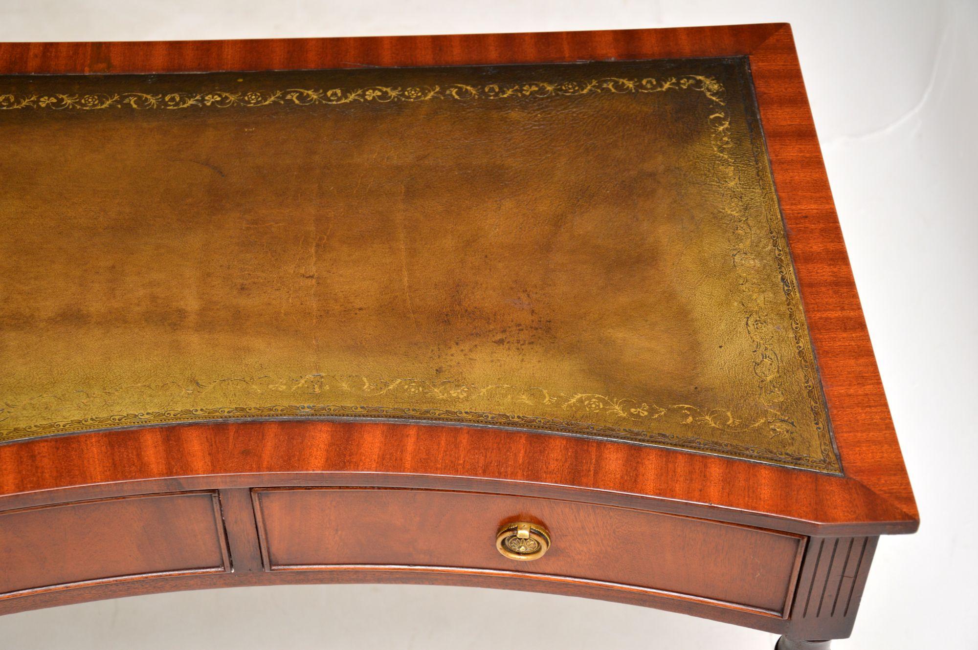 20th Century Antique Leather Top Writing Table / Desk