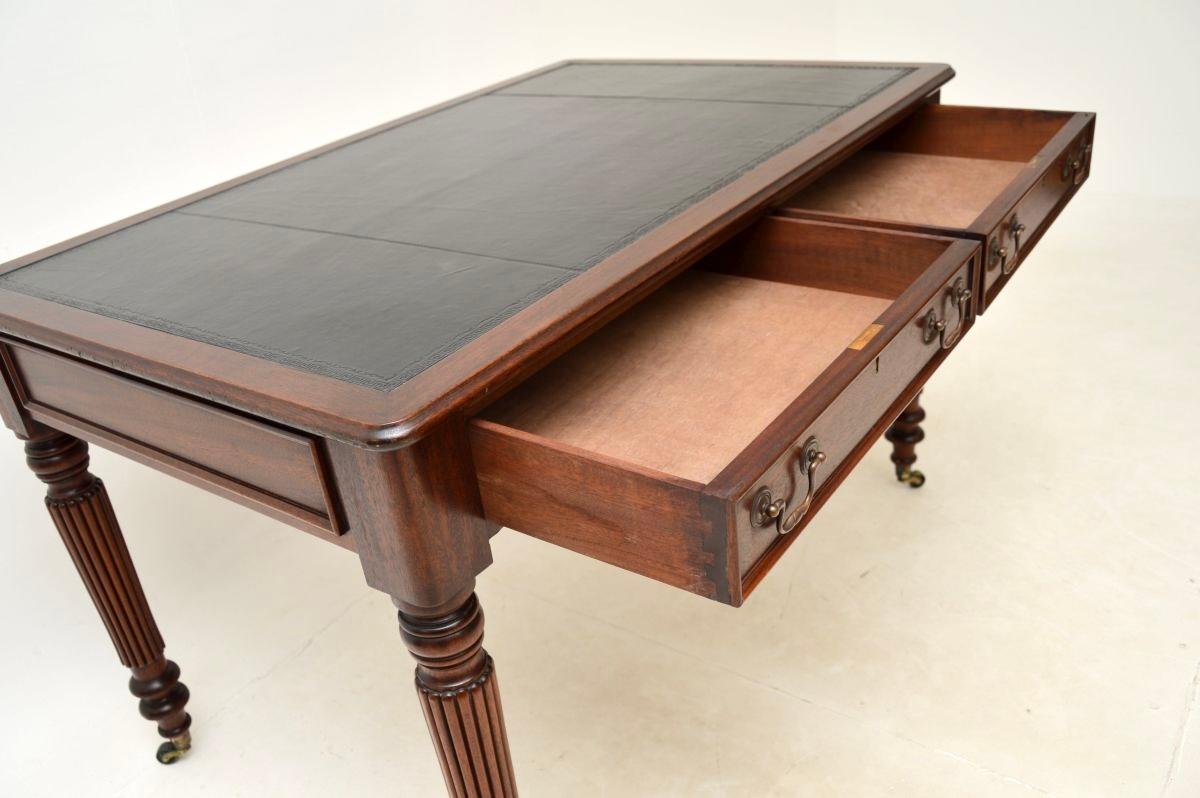 Antique Leather Top Writing Table / Desk For Sale 2