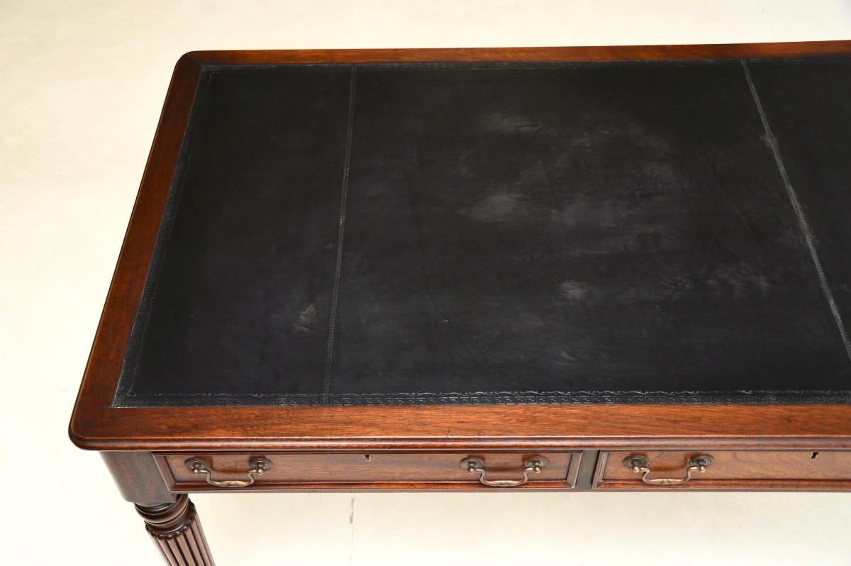 Antique Leather Top Writing Table / Desk For Sale 3