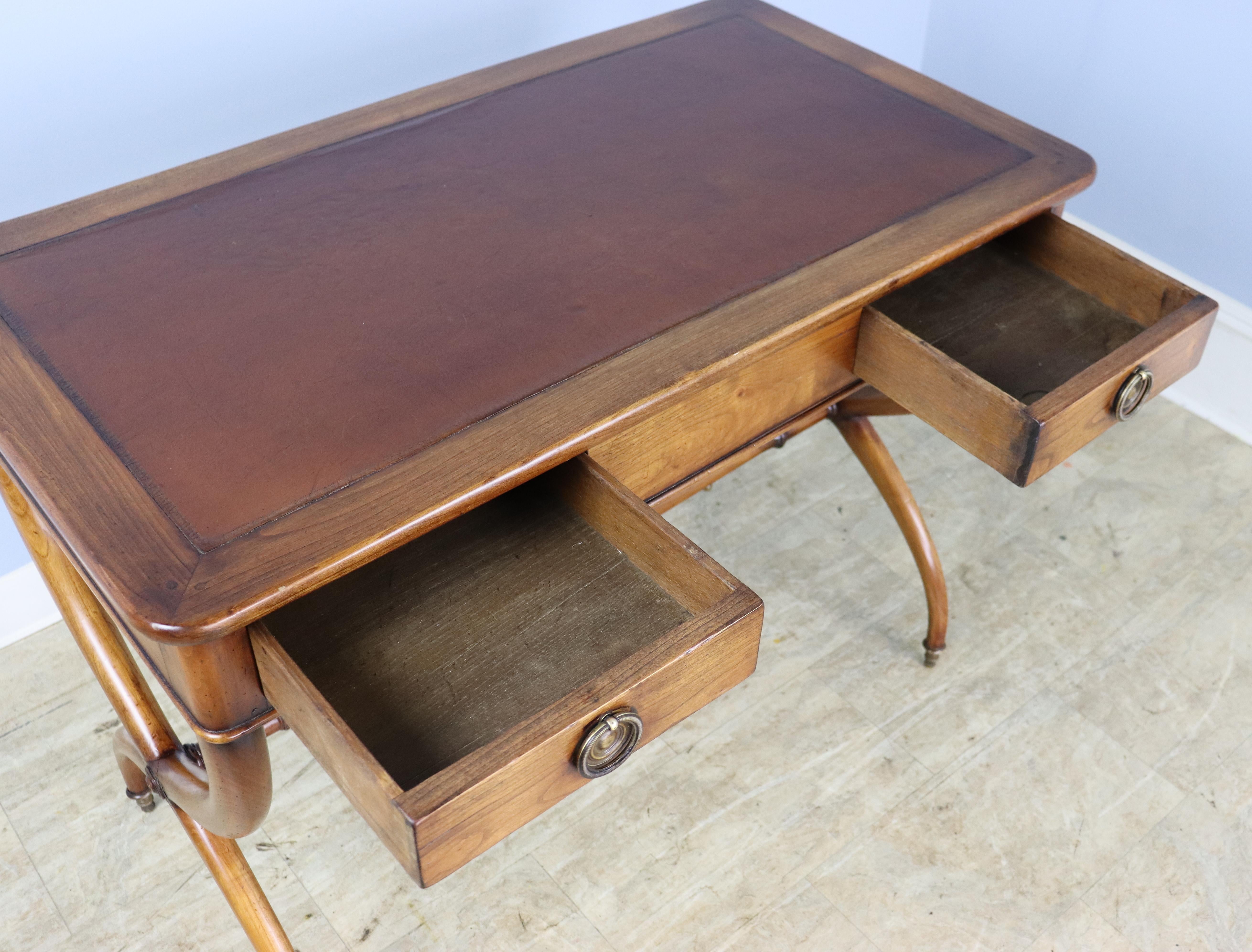 Antique Leather Topped Mahogany Writing Table/Desk 5