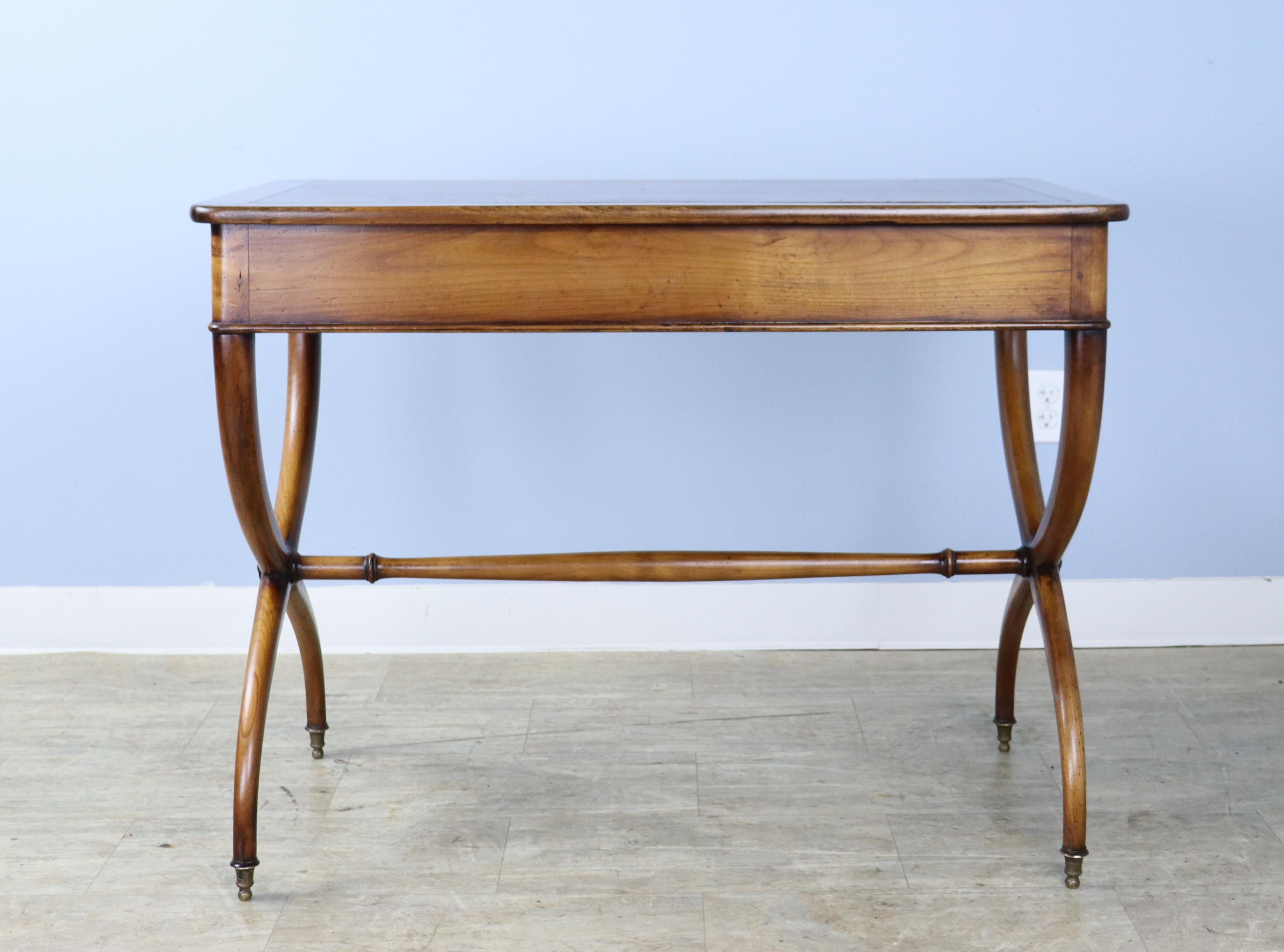 Antique Leather Topped Mahogany Writing Table/Desk 7