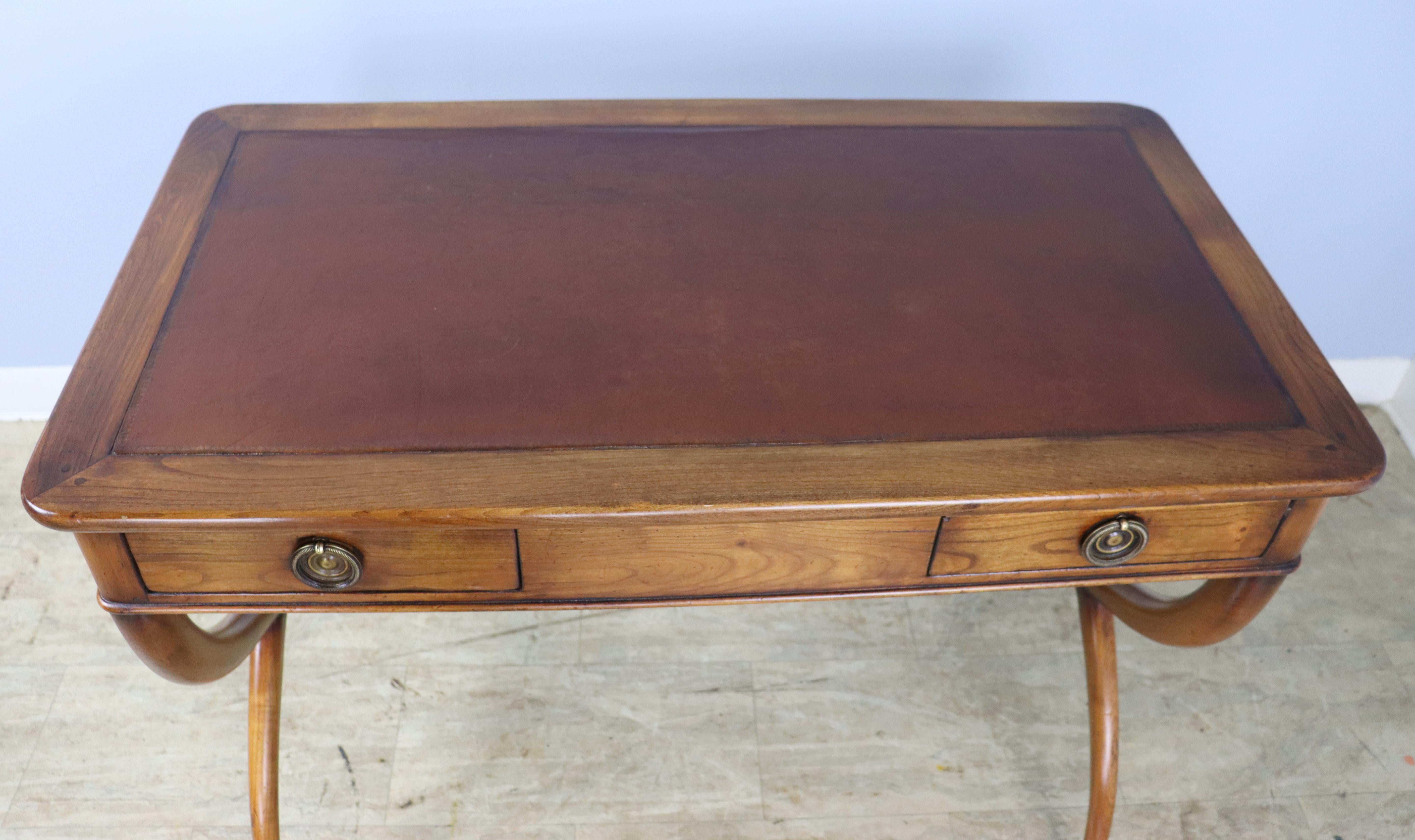 19th Century Antique Leather Topped Mahogany Writing Table/Desk