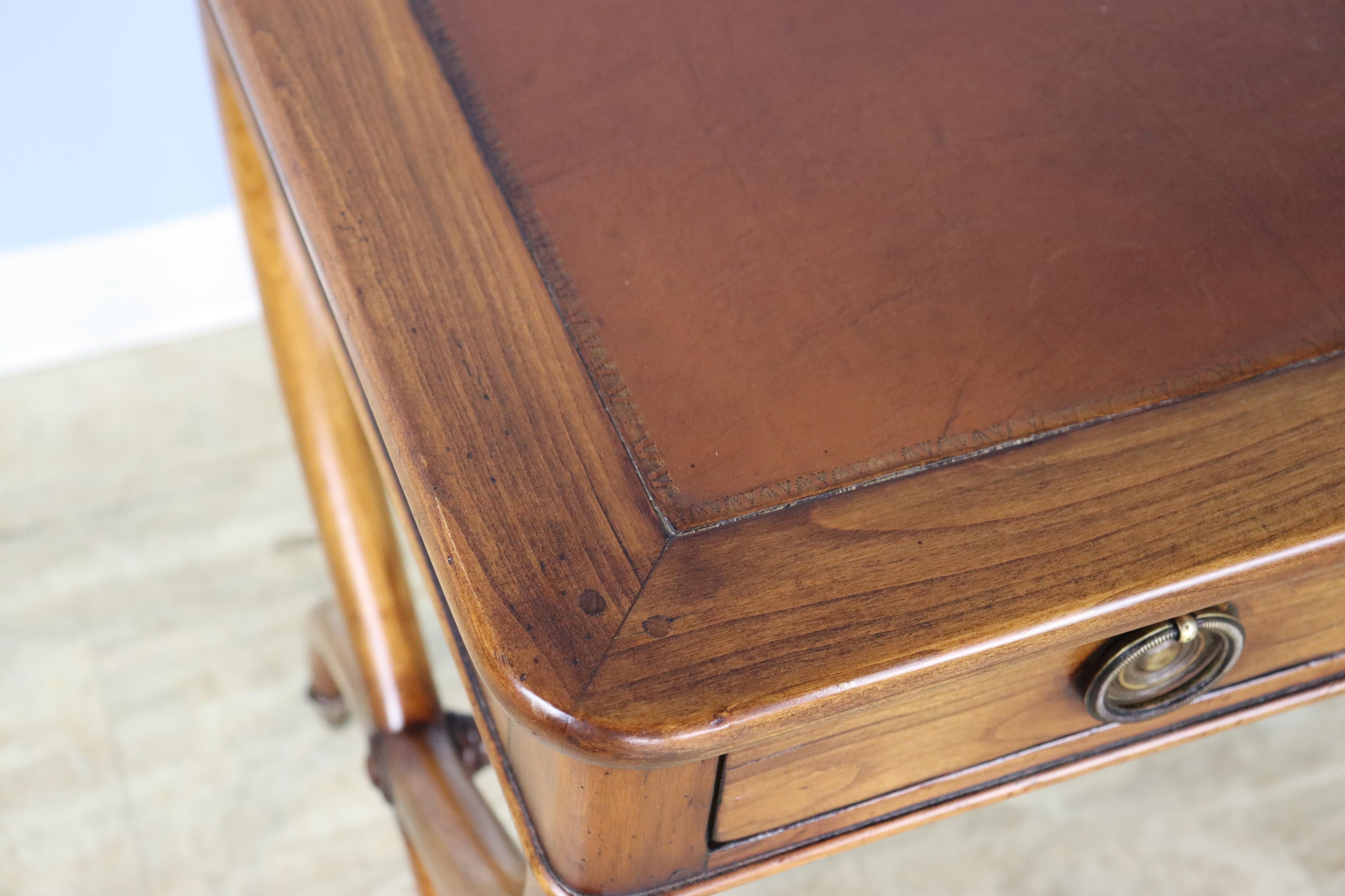 Antique Leather Topped Mahogany Writing Table/Desk 1