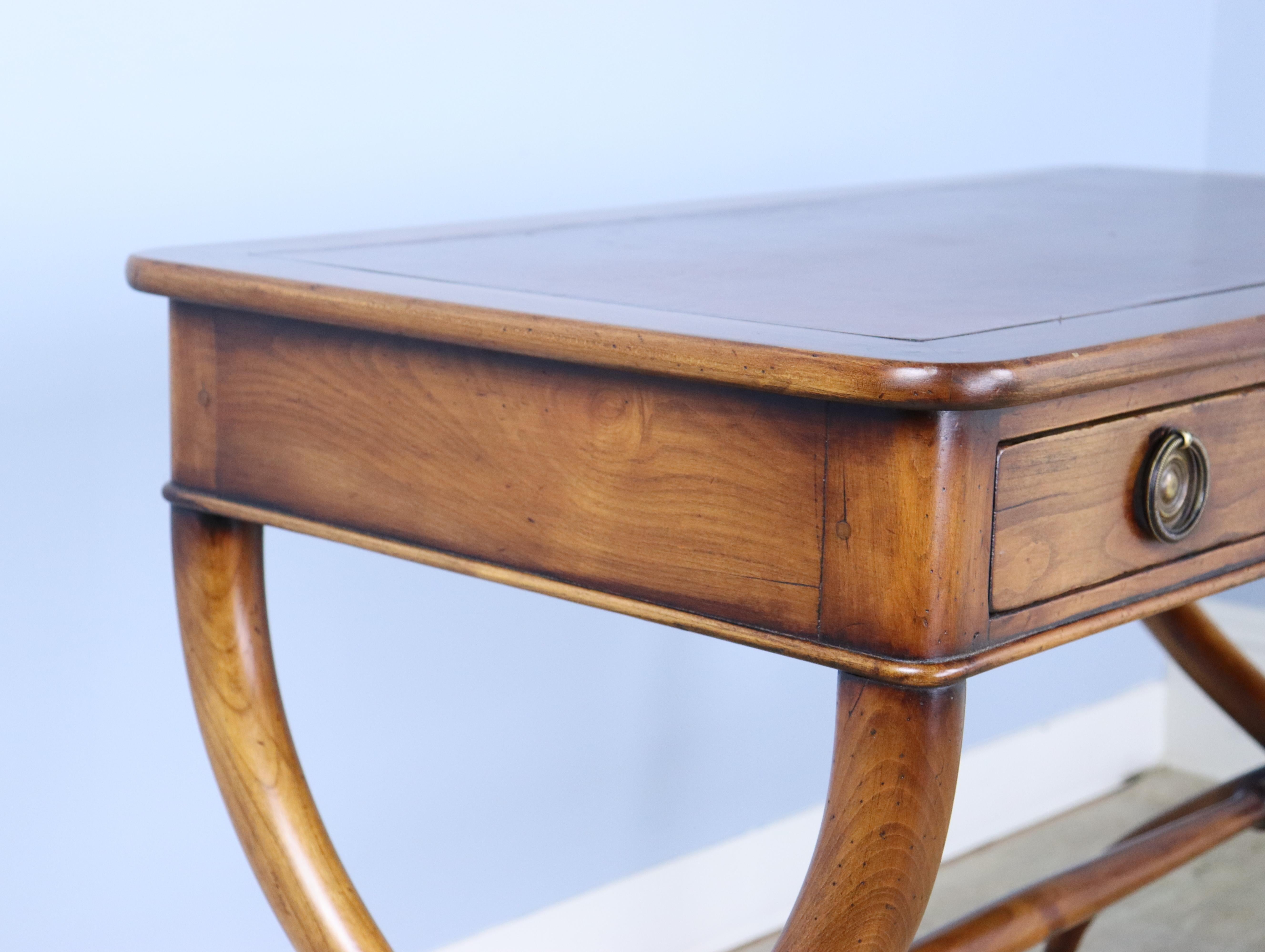 Antique Leather Topped Mahogany Writing Table/Desk 3