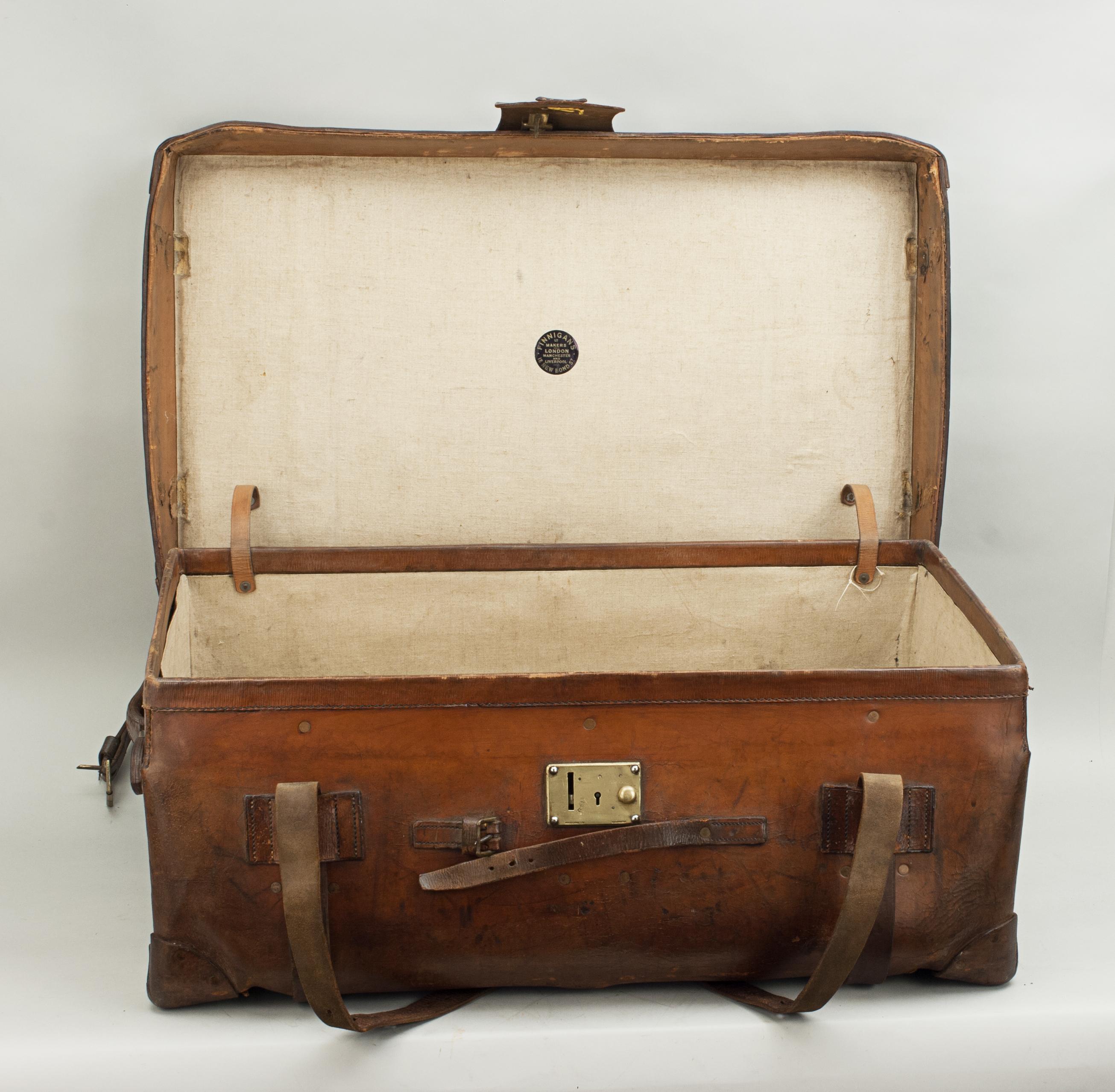 Antique Leather Trunk by Finnigans, Bond Street, London Luggage 1