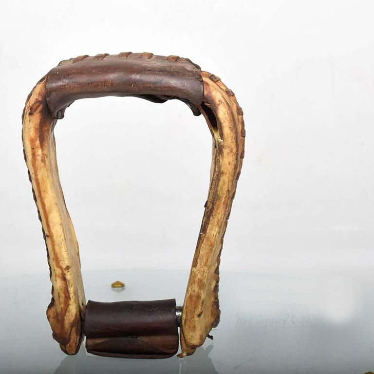 Antique Leather Western Saddle Stirrup For Sale at 1stDibs