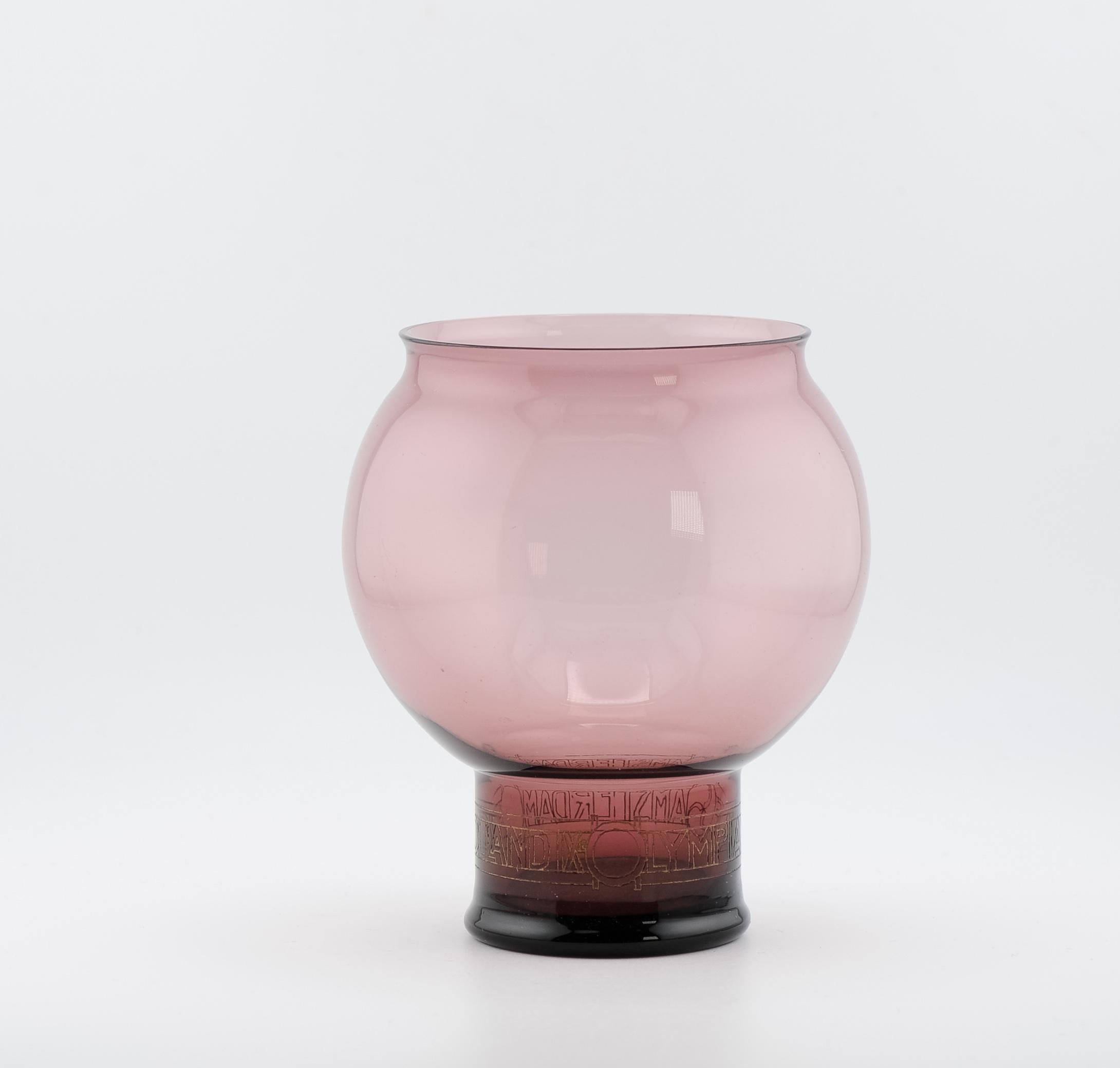 Antiguo vaso de cristal de Leerdam 1928 Andries Copier Olympiade Amsterdam en venta 6