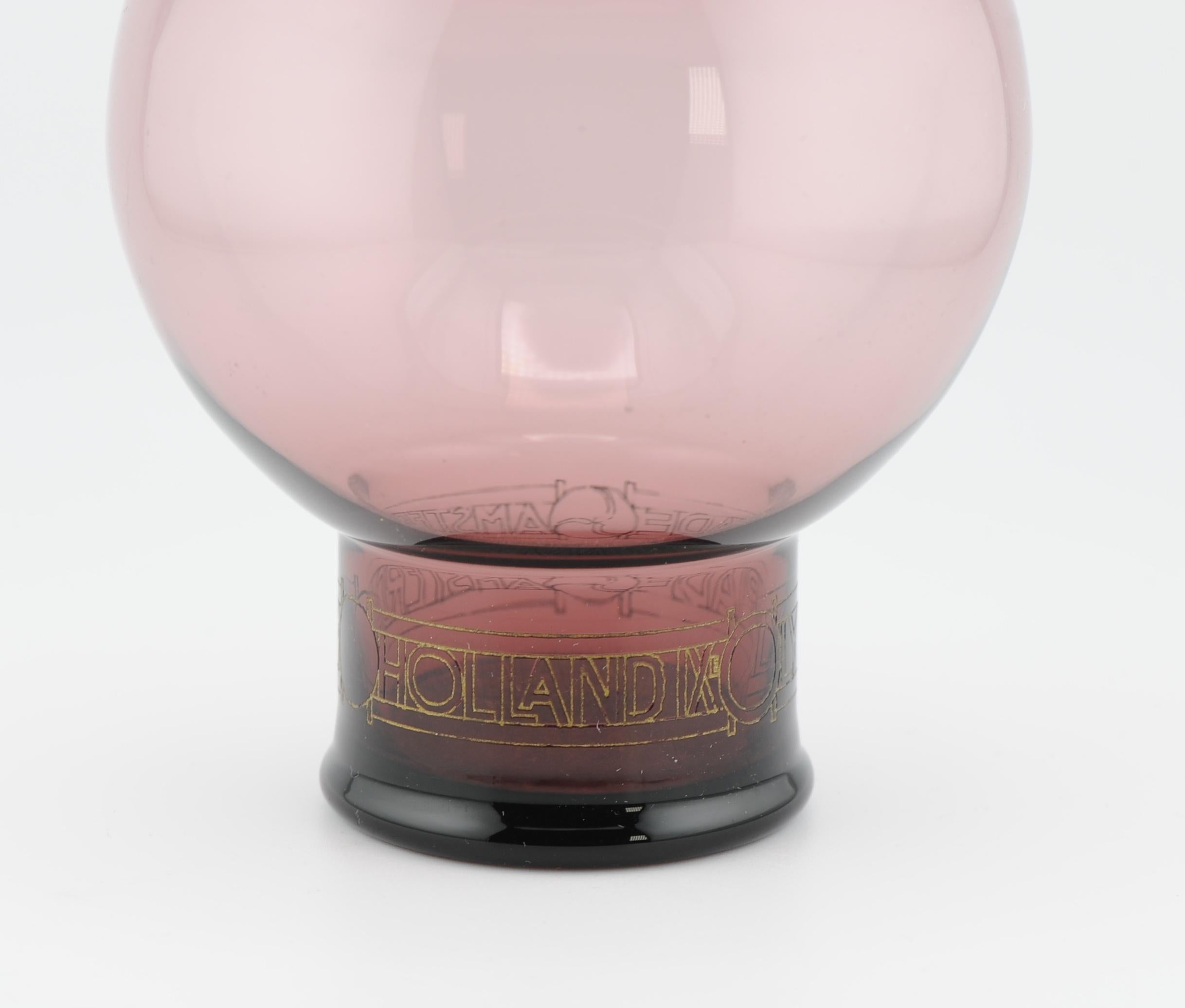 Antiguo vaso de cristal de Leerdam 1928 Andries Copier Olympiade Amsterdam Alemán en venta