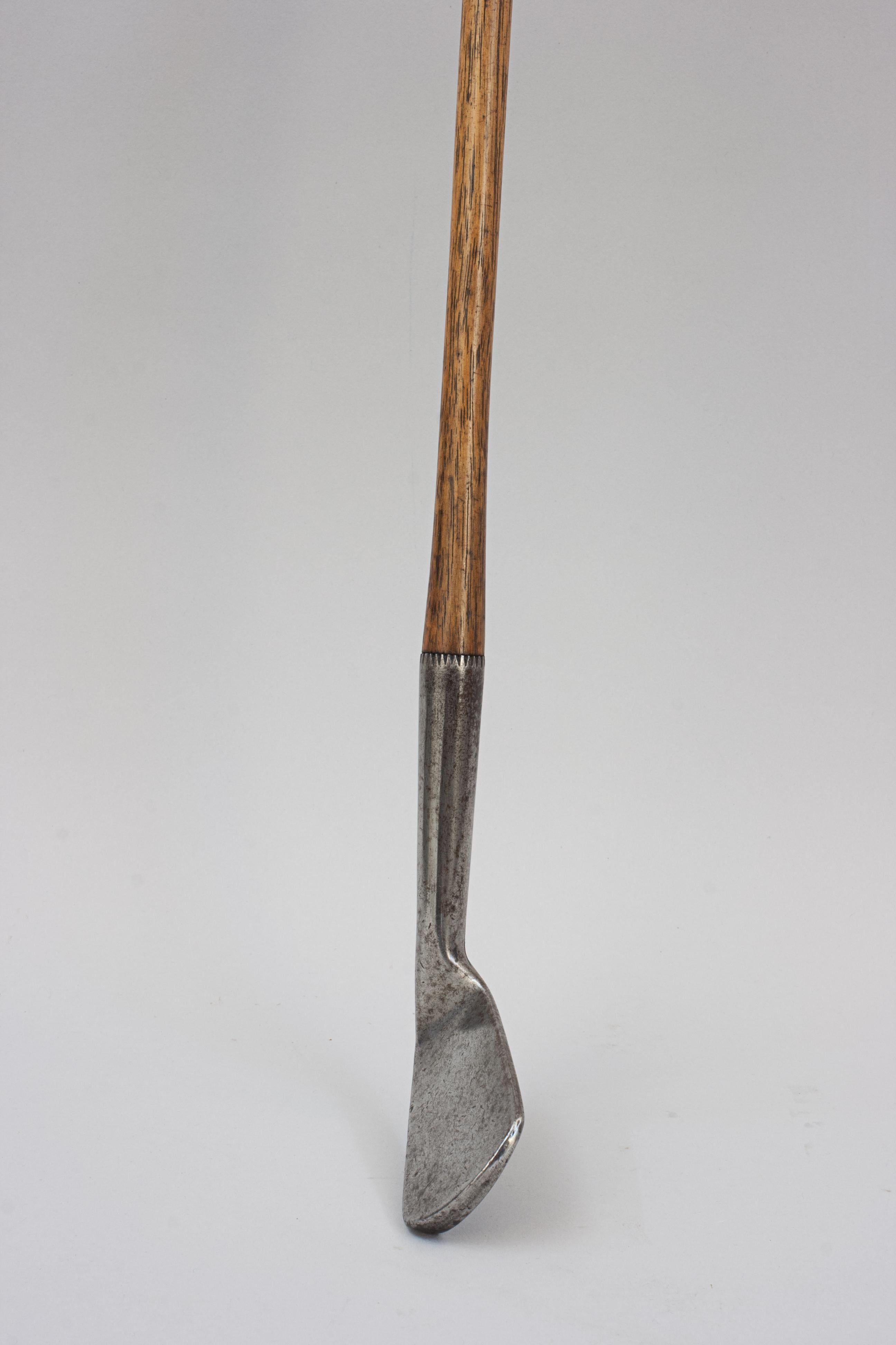 Victorian Antique Left Handed Golf Club, Smooth Face Iron For Sale