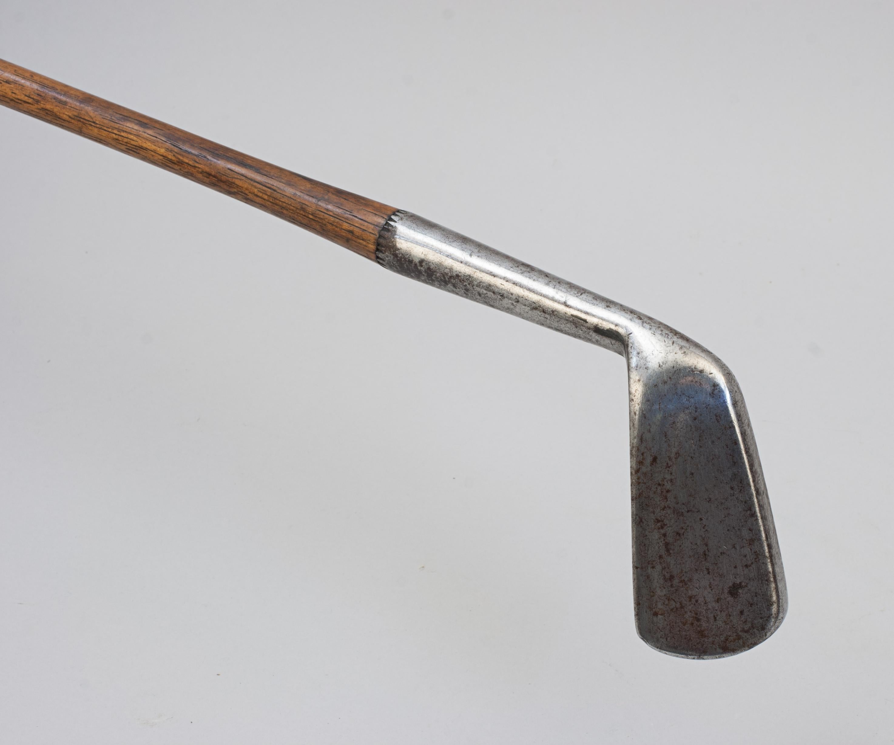 Antique Left Handed Golf Club, Smooth Face Iron For Sale 1