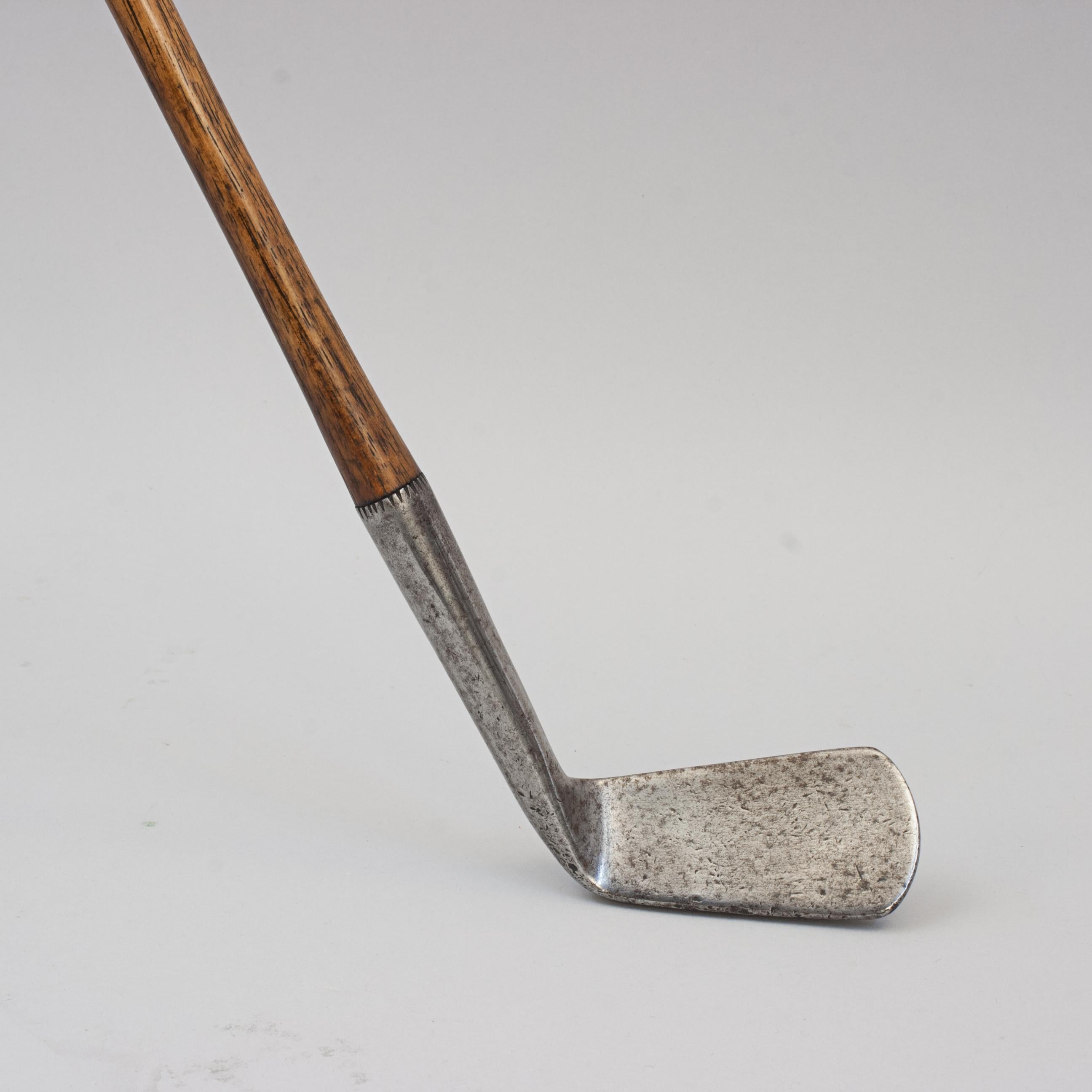 Antique Left Handed Golf Club, Smooth Face Iron For Sale 2