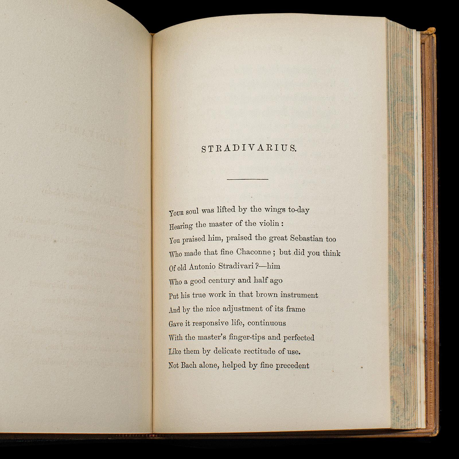 Antique Legend of Jubal, George Eliot, English, Bound, Poetry Book, Victorian For Sale 4